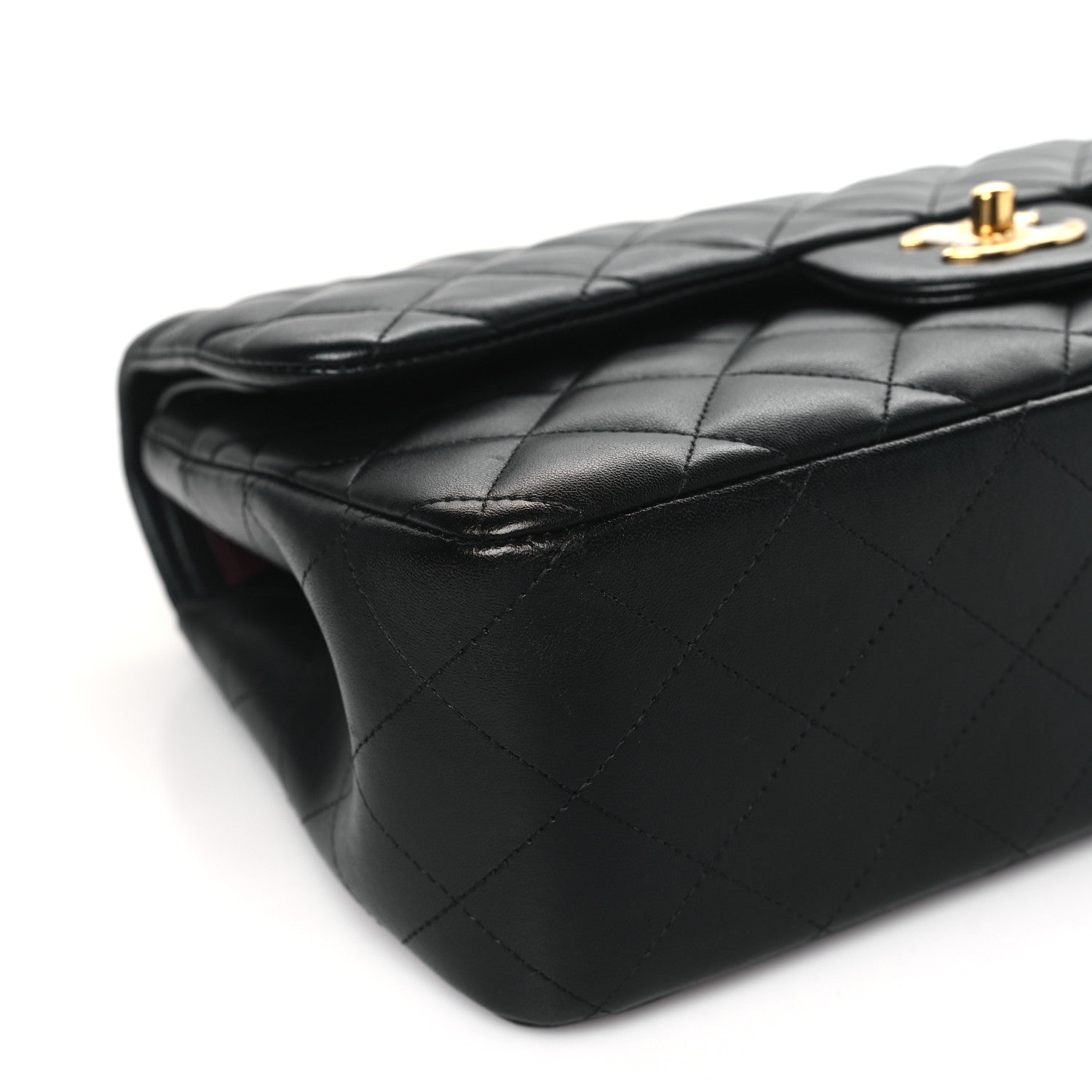 Chanel Lambskin Quilted Jumbo Double Flap Black 9 of 10
