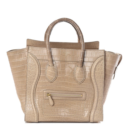 Celine Crocodile Mini Luggage Beige 1 of 9