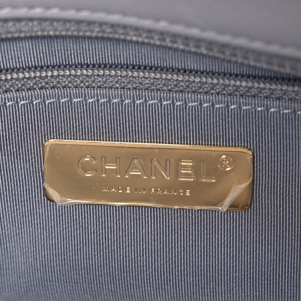 Lambskin Quilted Large Chanel 19 Flap Grey