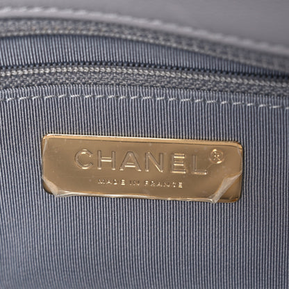 Chanel Lambskin Quilted Large Chanel 19 Flap Grey 5 of 9