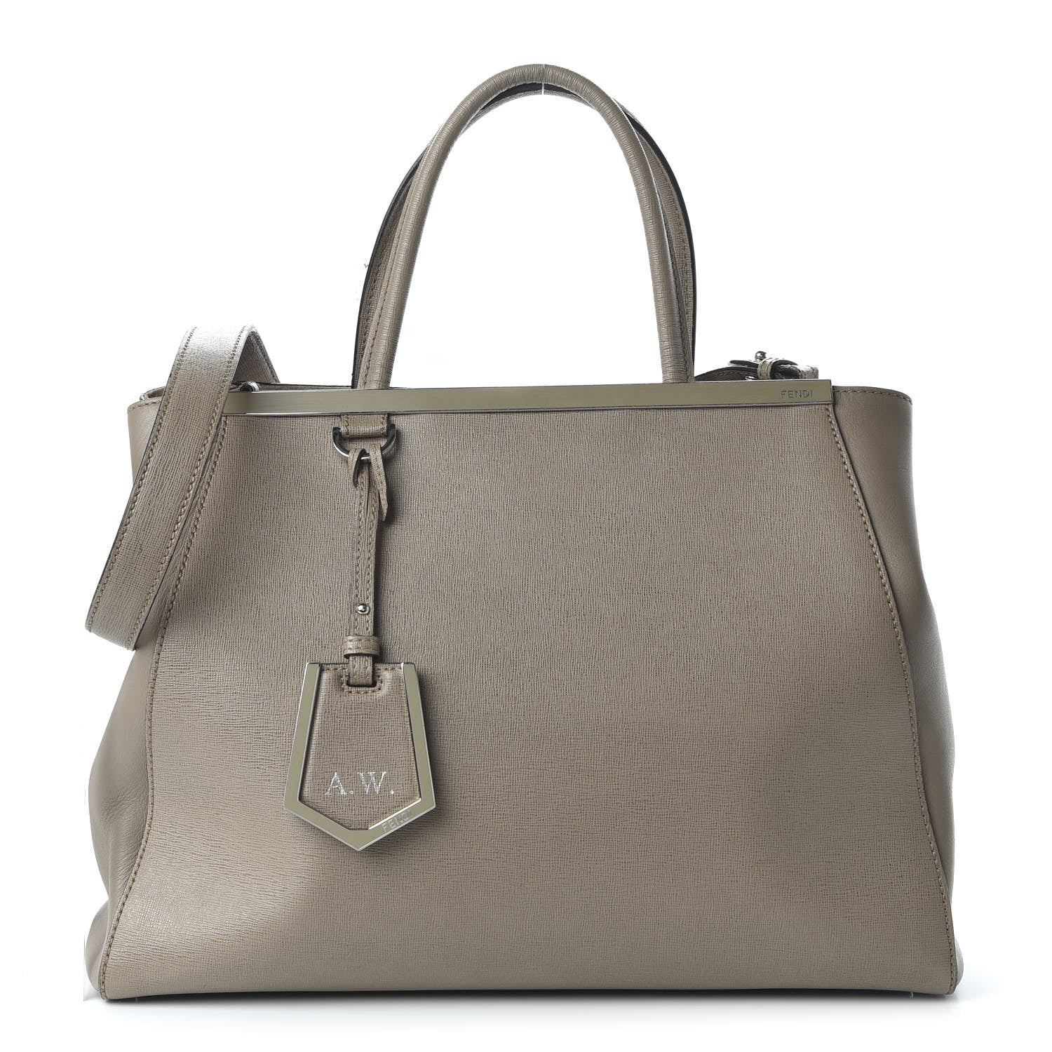Fendi Vitello Elite Regular 2Jours Tote Tortora 1 of 12