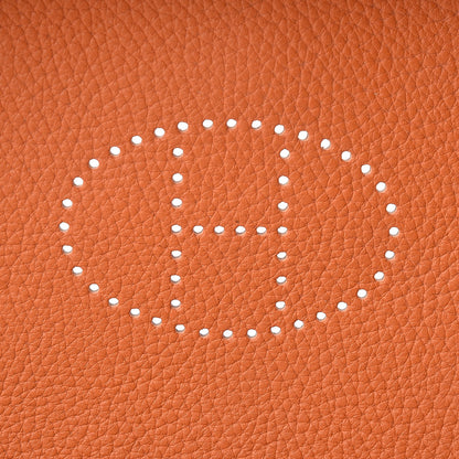 Hermes Taurillon Clemence Mises et Relances MM Change Tray Orange Etoupe 6 of 7