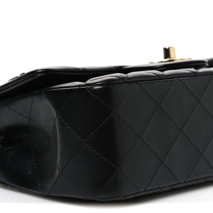 Chanel Lambskin Quilted Hollywood Charms Mini Rectangular Flap Black 9 of 10