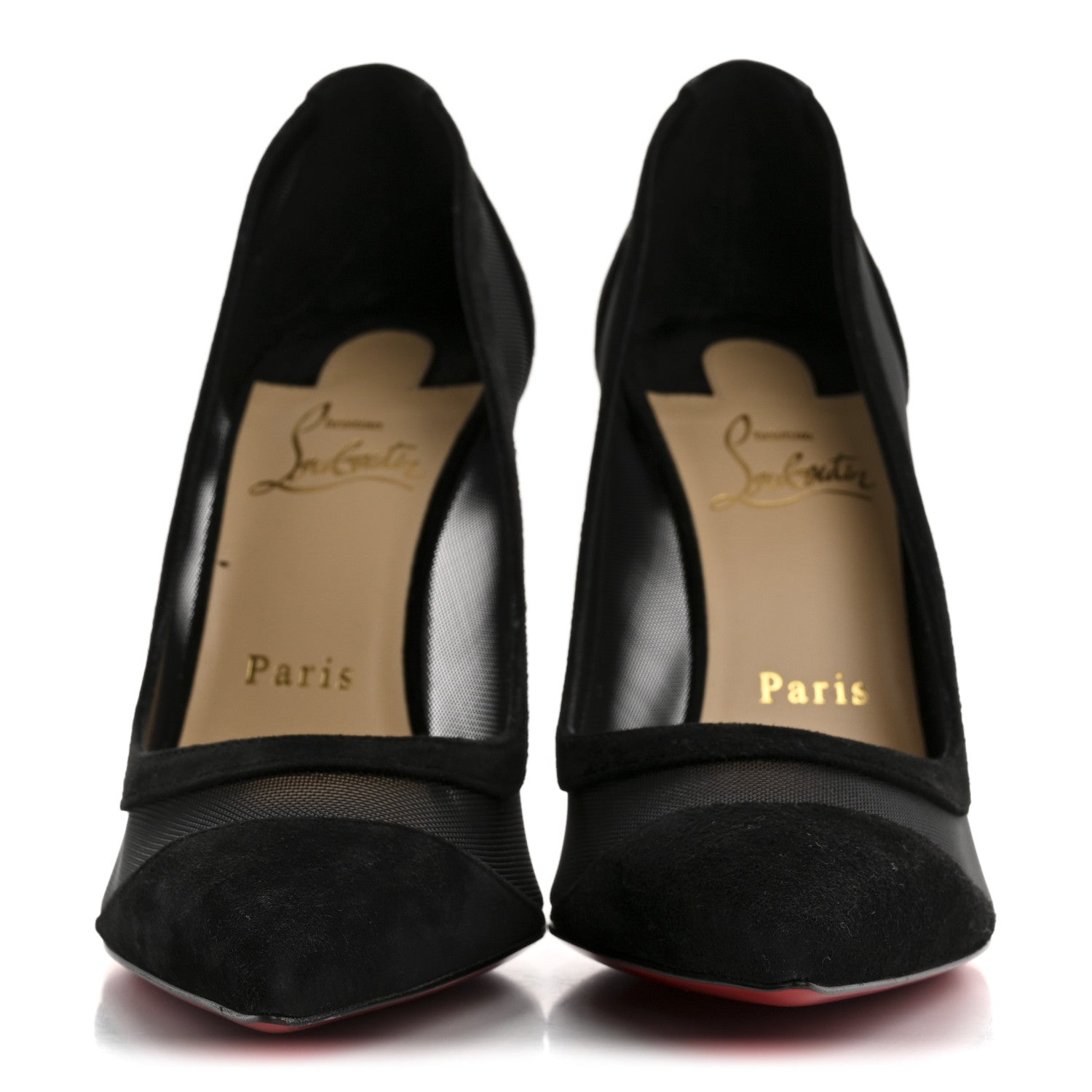 Christian Louboutin Veau Velours Rete Galativi 100 Pumps 38.5 Black 3 of 8