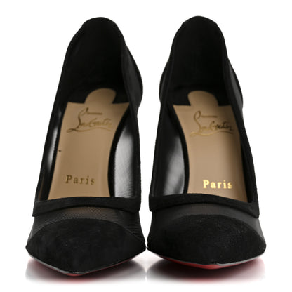 Christian Louboutin Veau Velours Rete Galativi 100 Pumps 38.5 Black 3 of 8