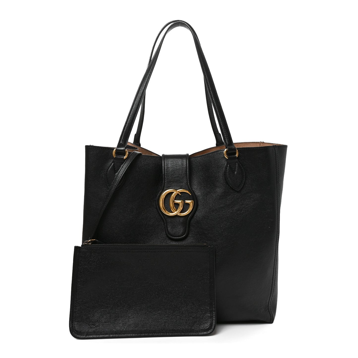 New Sakai Calfskin Lux Medium Dahlia Tote Black