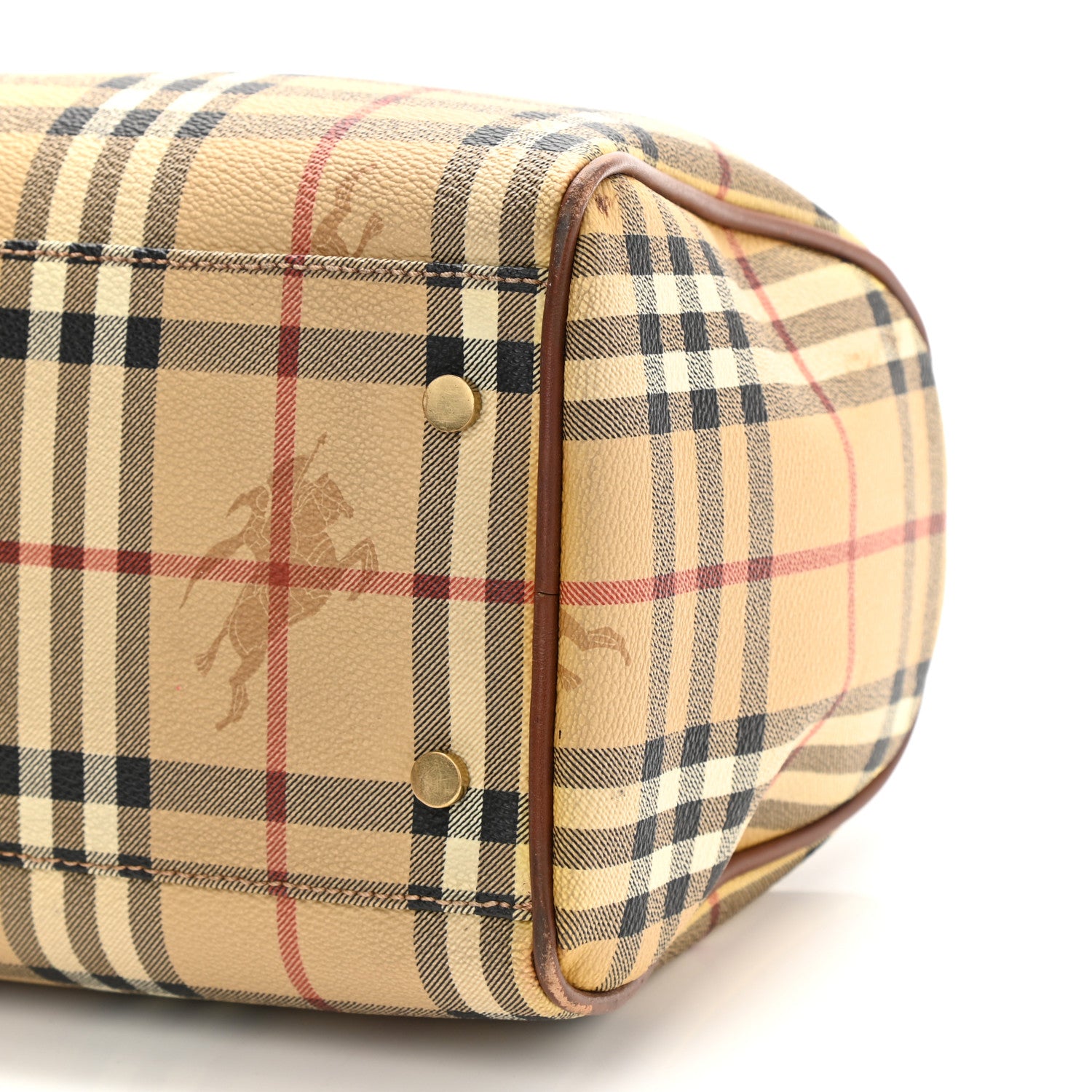 Burberry Haymarket Check Satchel Brown 10 of 12