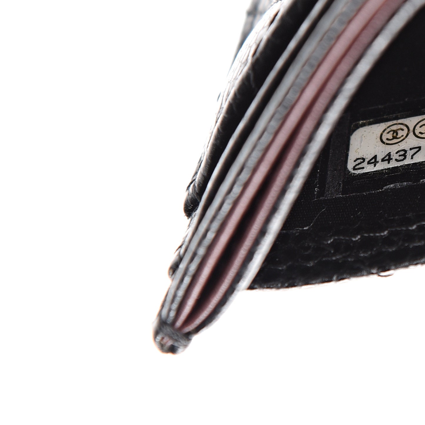 Caviar Quilted Card Holder Black