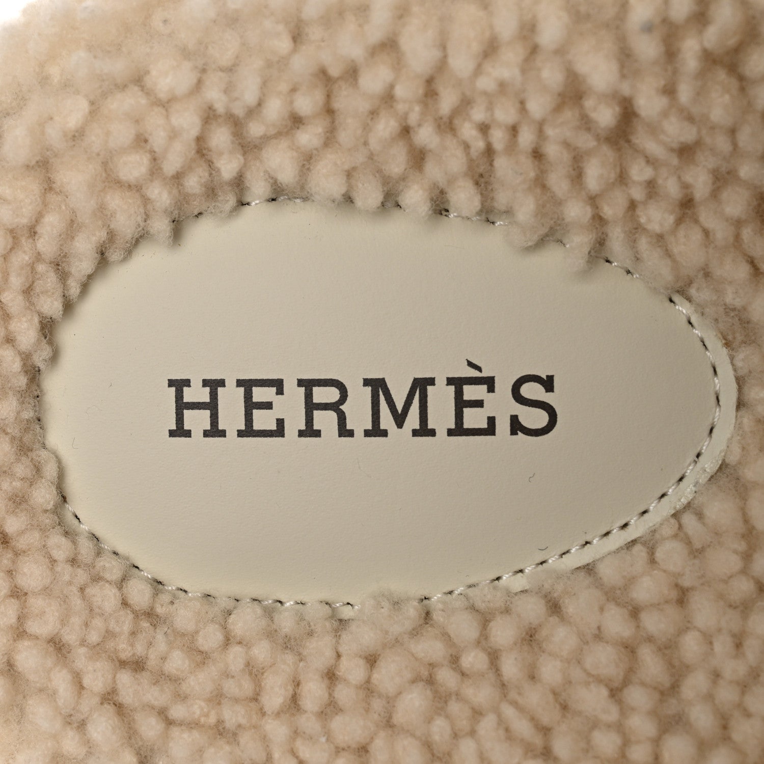 Hermes Woolskin Womens Chypre Sandals 40 Ecru 6 of 9