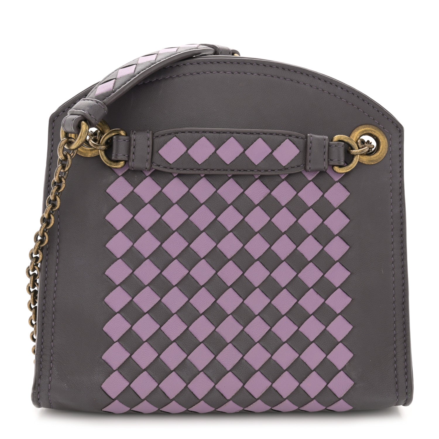 Bottega Veneta Nappa Intrecciato Chain Wallet Quetsche Wisteria 1 of 13