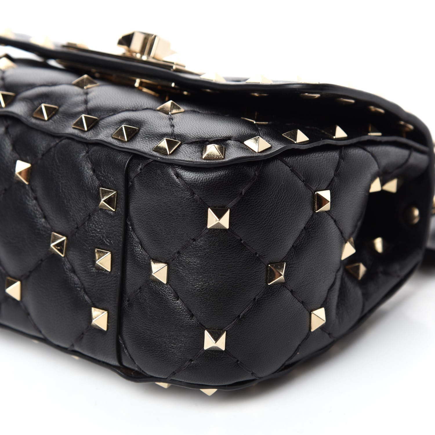 Valentino Garavani Nappa Micro Rockstud Spike Shoulder Bag Black 7 of 9