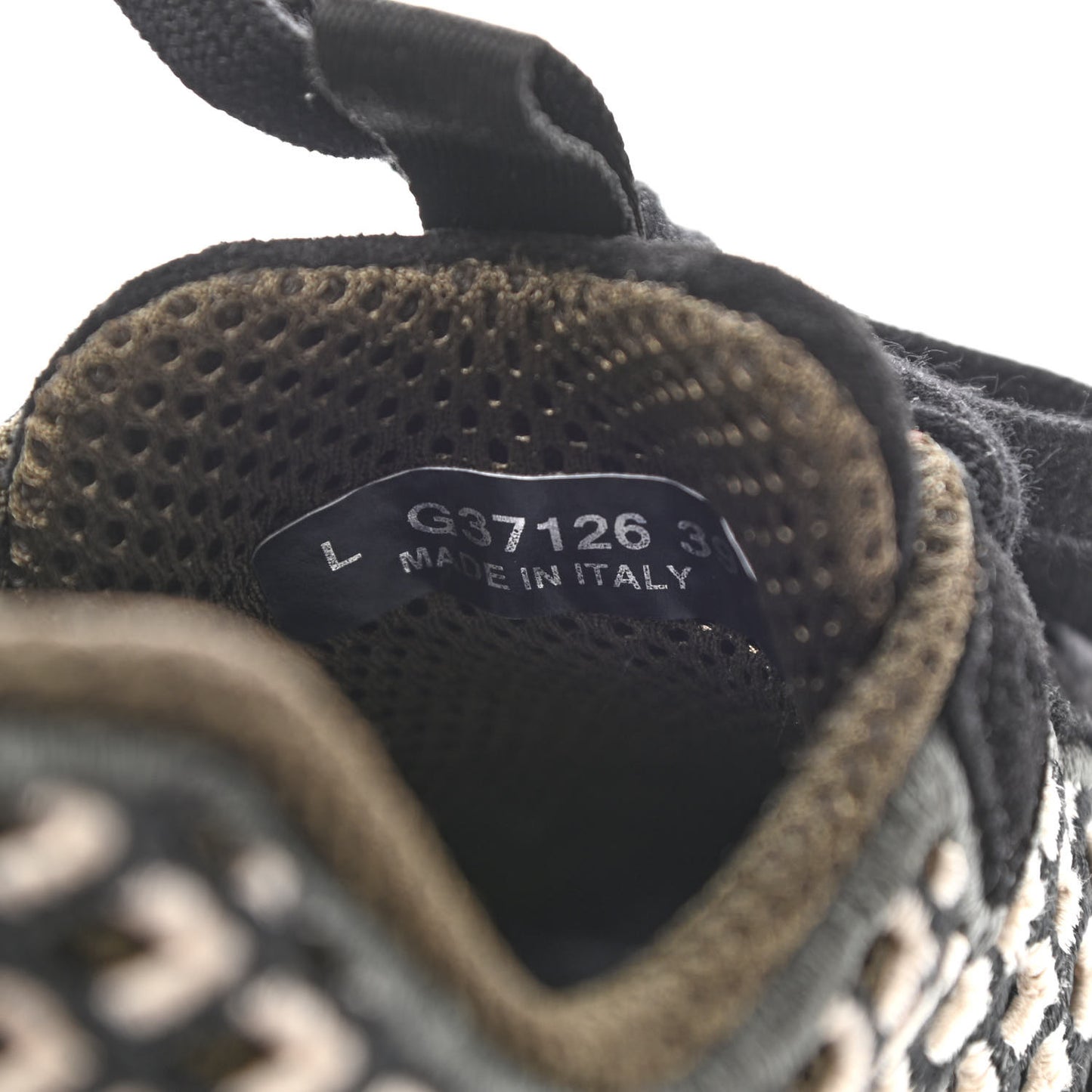 Suede Calfskin Embroidered CC Sneakers 39 Black Beige