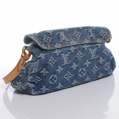 Louis Vuitton Monogram Denim Mini Pleaty Blue 3 of 7