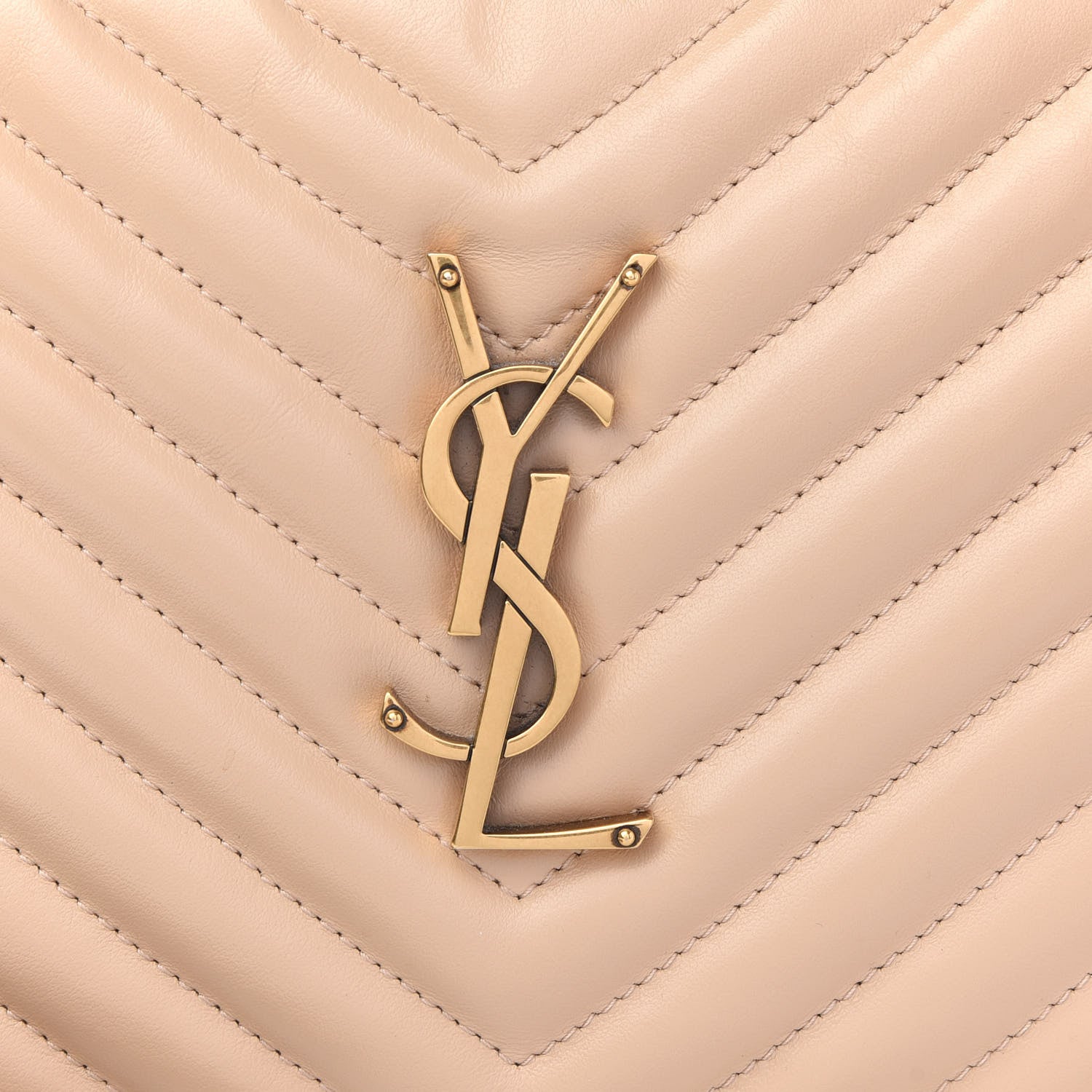 Saint Laurent Calfskin Matelasse Monogram Lou Camera Bag Nude Powder 8 of 8