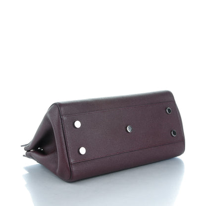 Saint Laurent Grained Calfskin Small Rive Gauche Cabas Amaranto 4 of 7