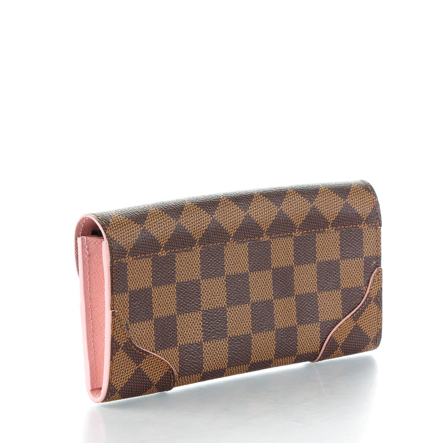 Louis Vuitton Damier Ebene Caissa Wallet Rose Ballerine 3 of 7