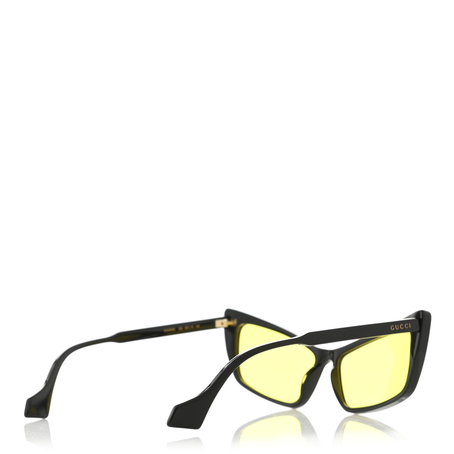 Gucci Acetate Cat Eye Sunglasses GG0626S Black Yellow 4 of 9