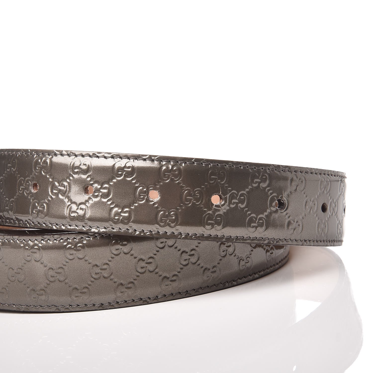 Gucci Shine Microguccissima Interlocking G Belt 100 40 Acero 6 of 7