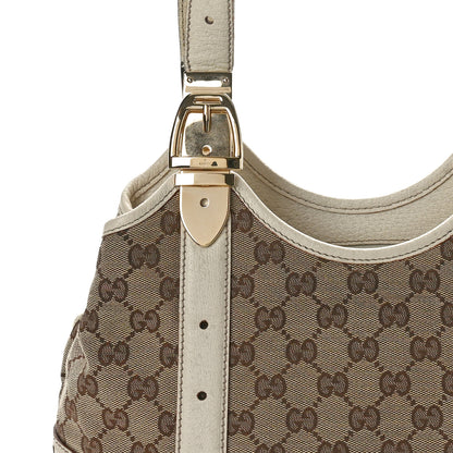 Gucci Monogram Horsebit Shoulder Bag Off White 8 of 12