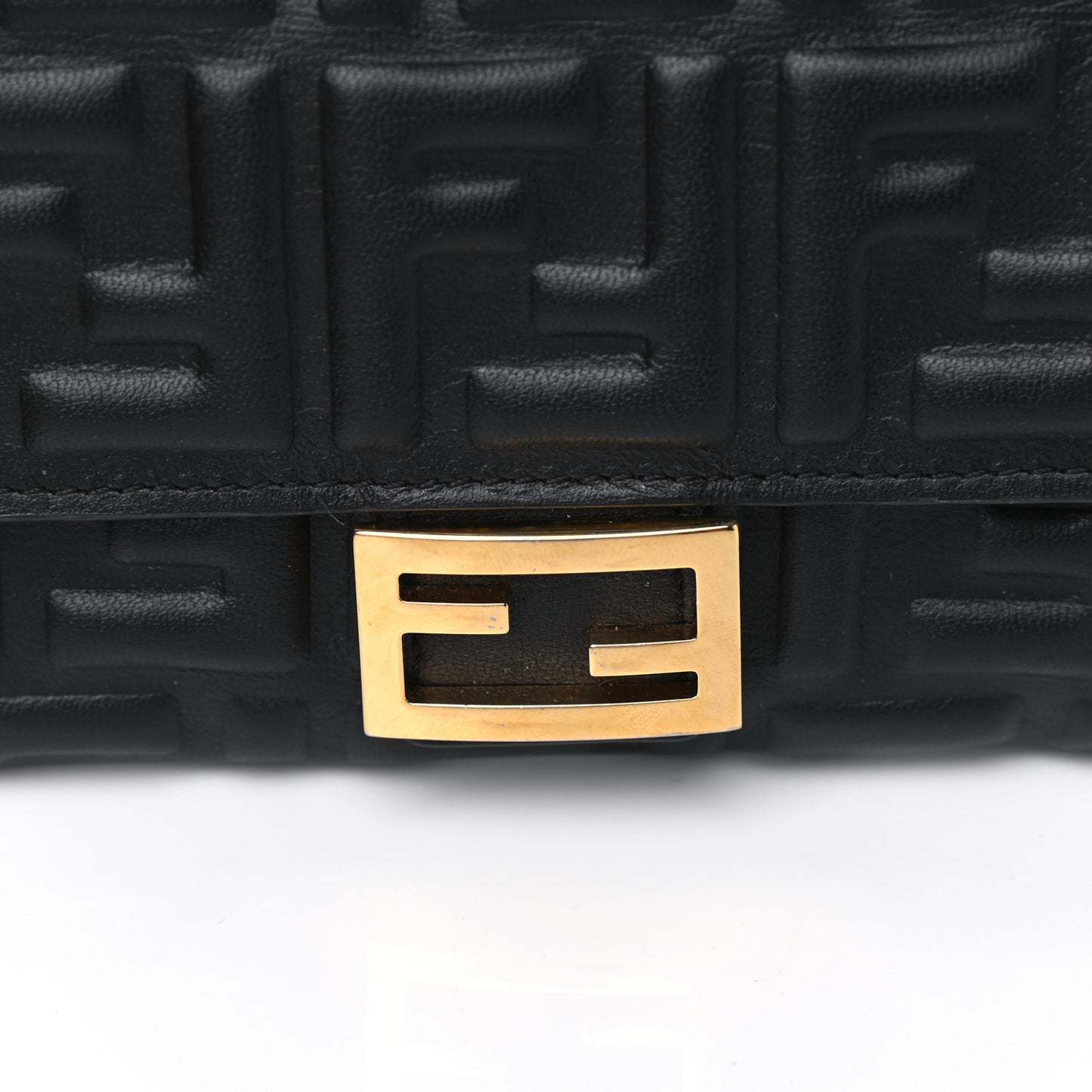 Nappa Matisse FF Embossed Continental Wallet On Chain Black