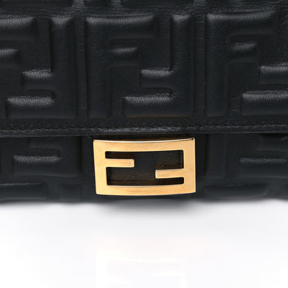 Fendi Nappa Matisse FF Embossed Continental Wallet On Chain Black 12 of 12