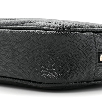 Saint Laurent Grain De Poudre Matelasse Monogram Mini Lou Camera Bag Black 9 of 11