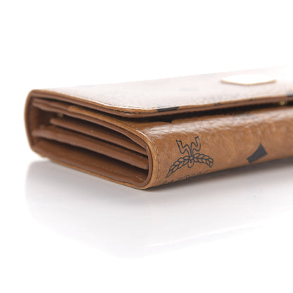 MCM Visetos Heritage Continental Flap Wallet Cognac 7 of 8