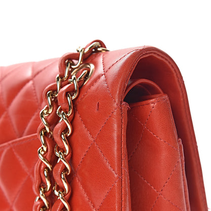 Chanel Lambskin Quilted Medium Double Flap Red 16 of 22