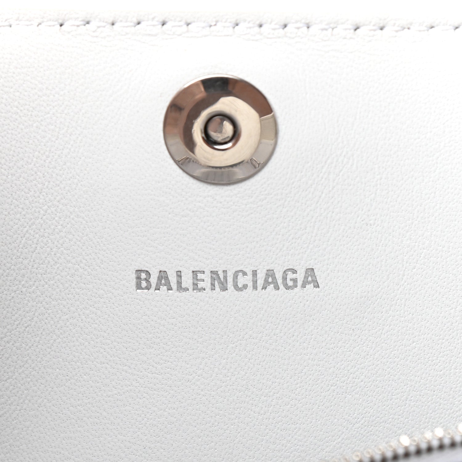 Balenciaga Grained Calfskin XS Hourglass East West Tote White 6 of 9
