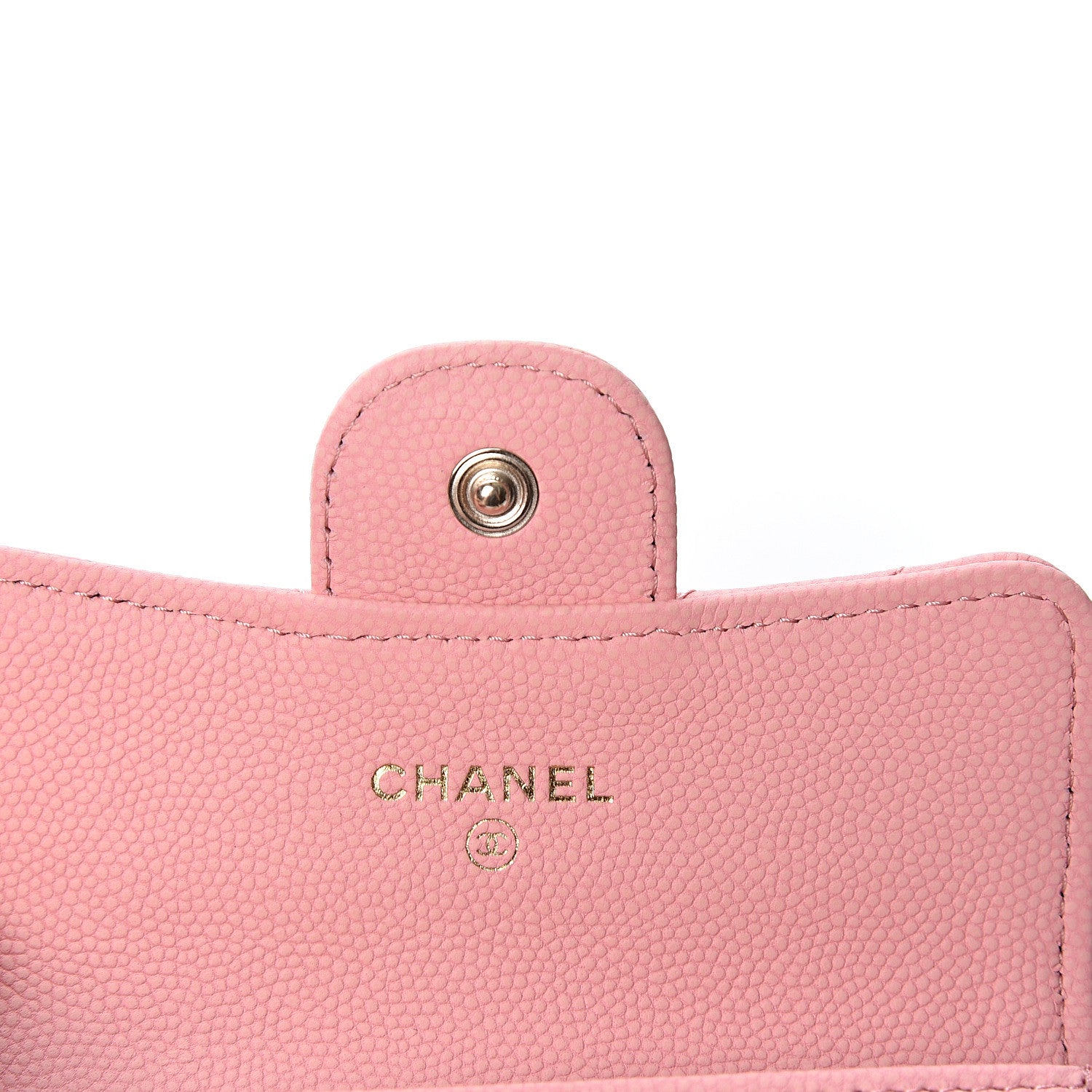 Chanel Matte Caviar Chevron Quilted Flap Card Holder Pink 7 of 10