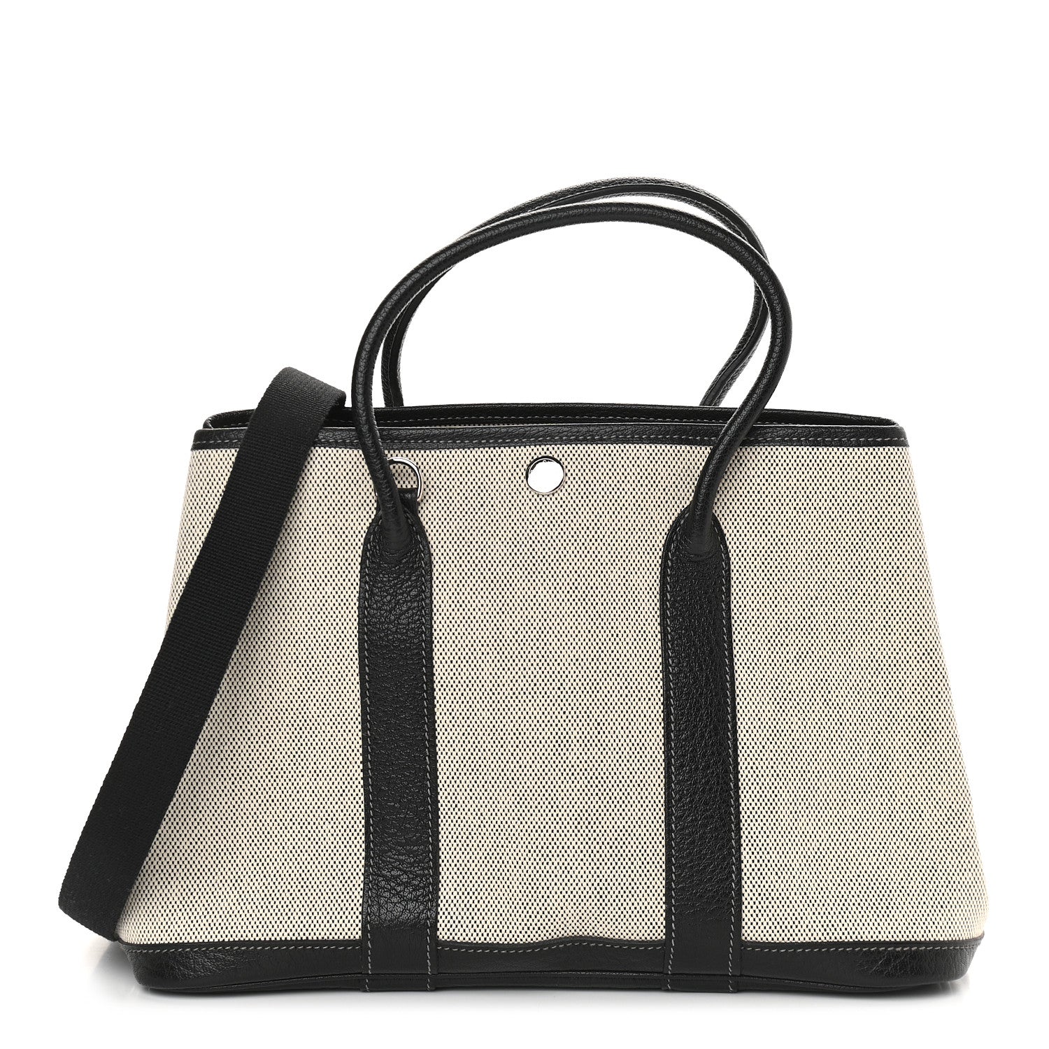 Hermes Twill D H Negonda Garden Party 30 TPM Ecru Black 1 of 9