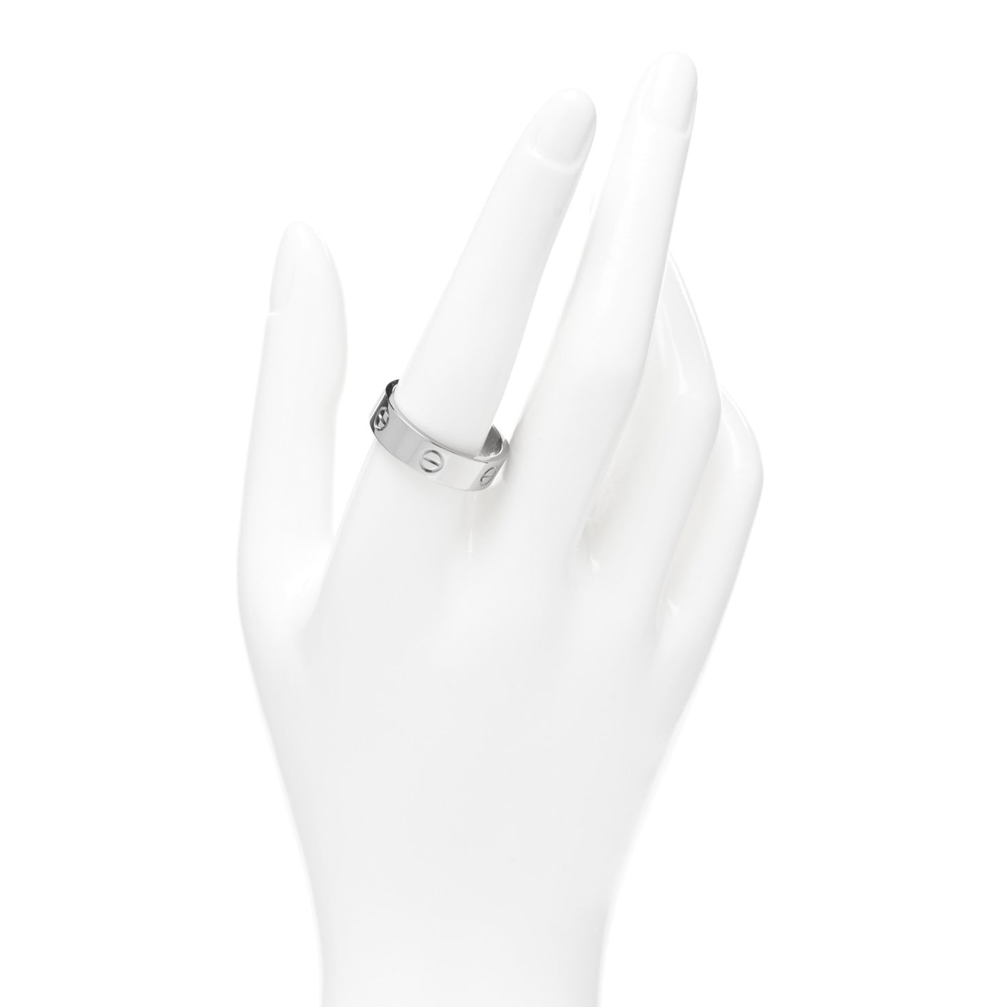 18K White Gold 5.5mm LOVE Ring 61 9.75