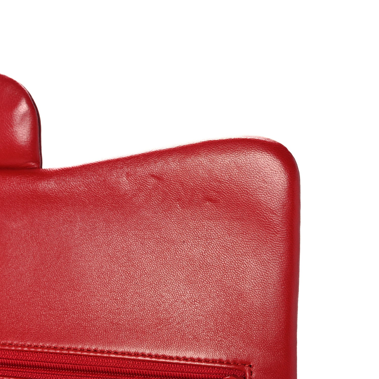 Chanel Lambskin Quilted Jumbo Double Flap Red 11 of 13