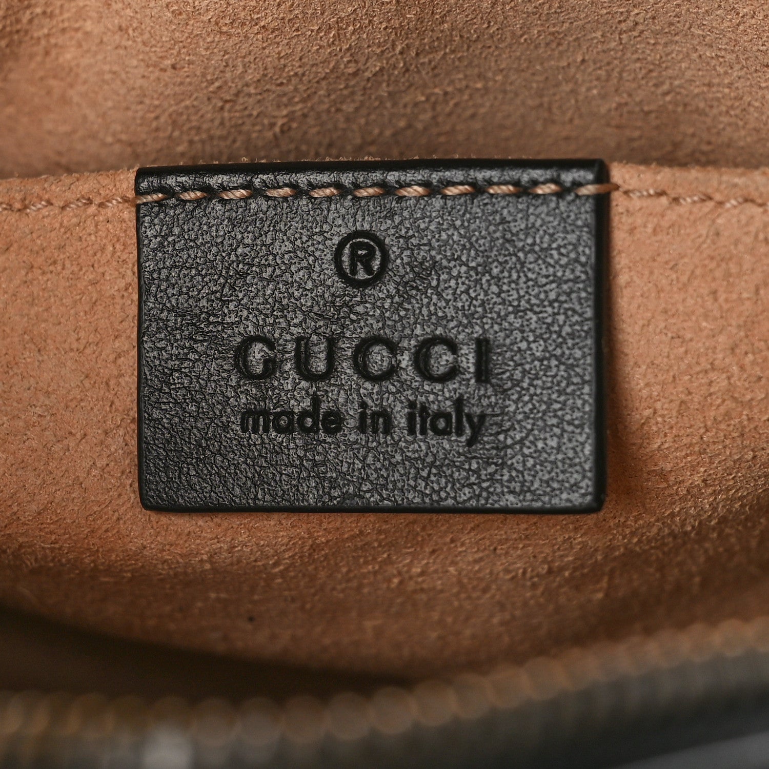 Gucci Calfskin Matelasse Mini GG Marmont Chain Shoulder Bag Black 6 of 10