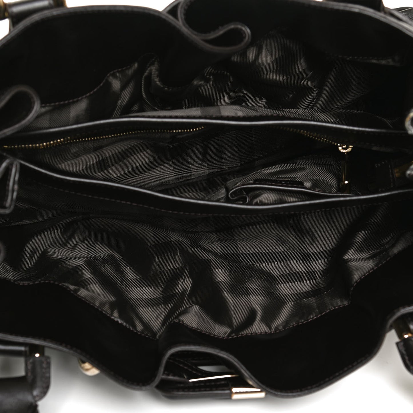 Calfskin Quilted Beaton Satchel Dark Brown