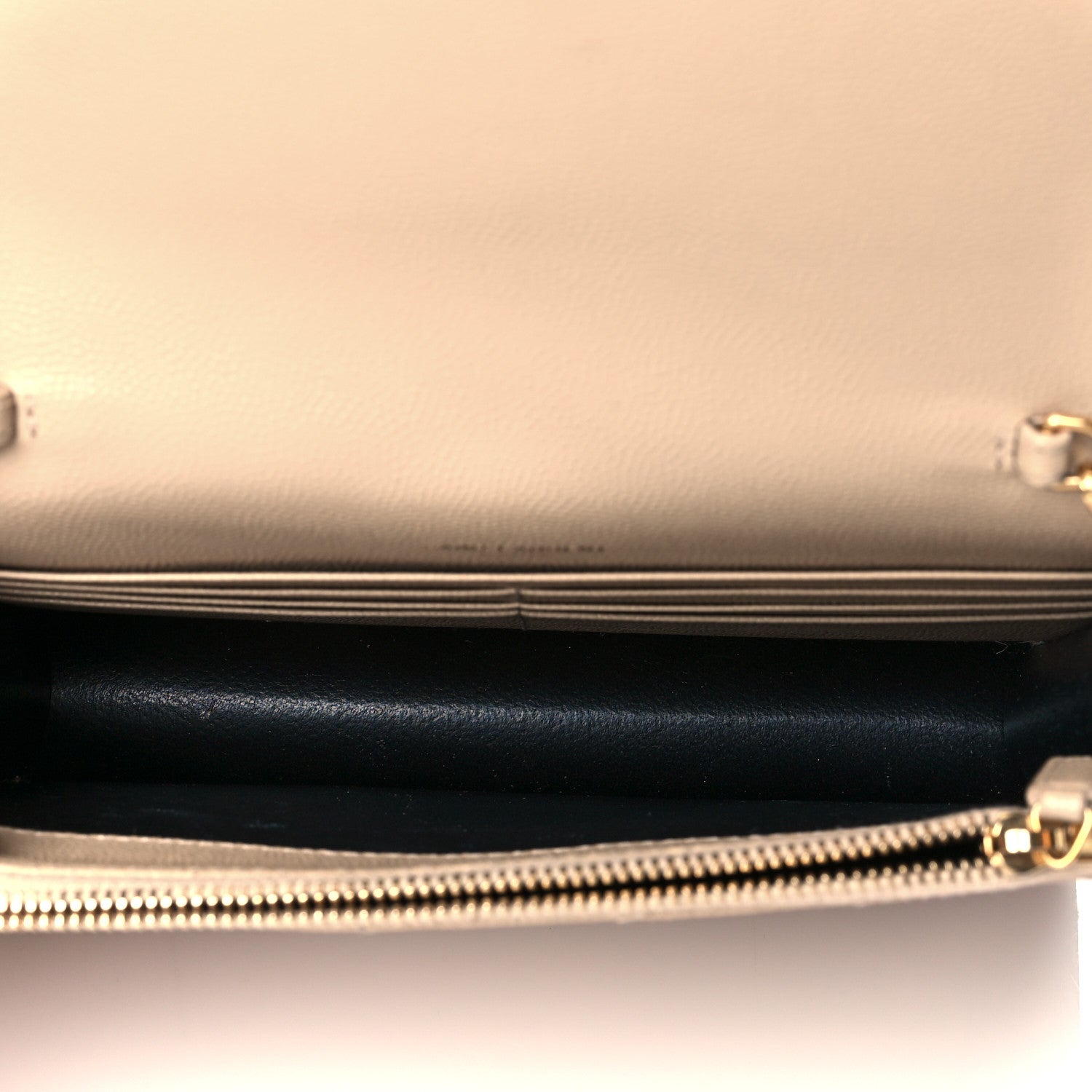 Saint Laurent Grain De Poudre Matelasse Chevron Monogram Envelope Chain Wallet Taupe 5 of 10