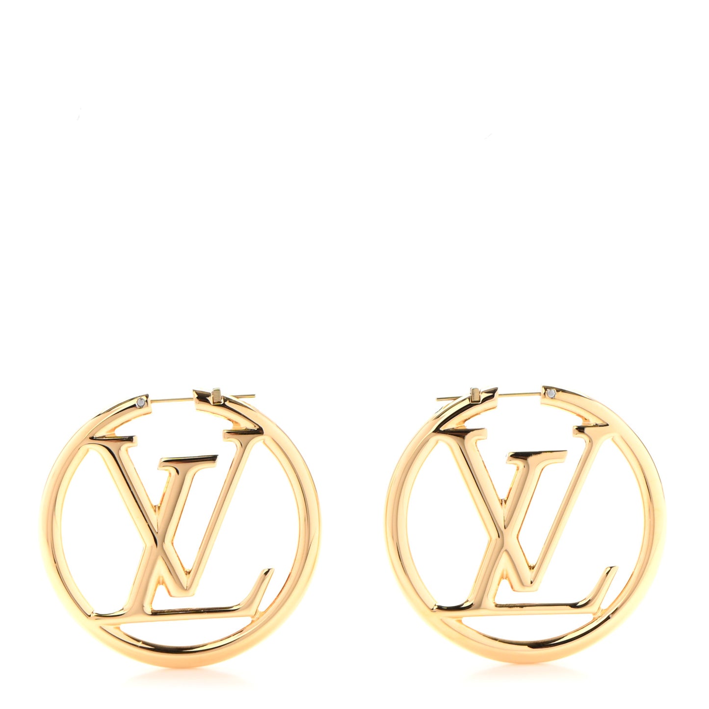 Metal Louise Hoop Earrings Gold
