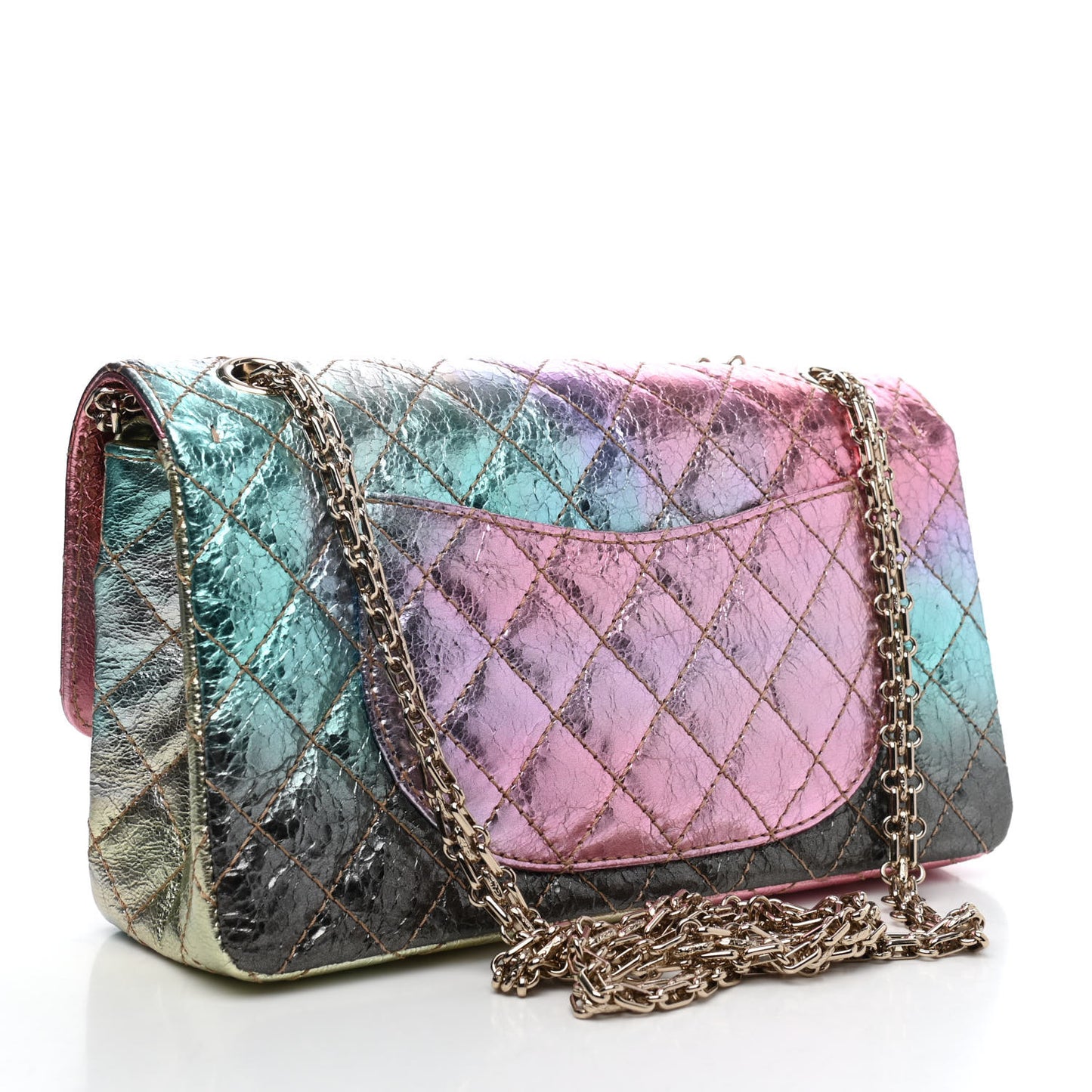 Metallic Goatskin Quilted 2.55 Reissue 225 Flap Multicolor