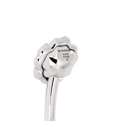 Chanel 18K White Gold Diamond Camelia Precieux Cuff Bracelet M 3 of 5