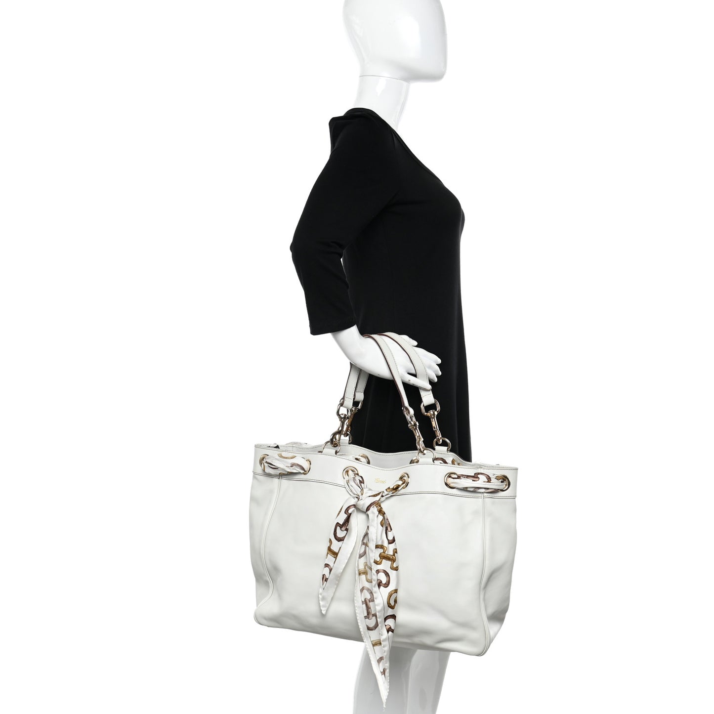 Calfskin Large Positano Tote White