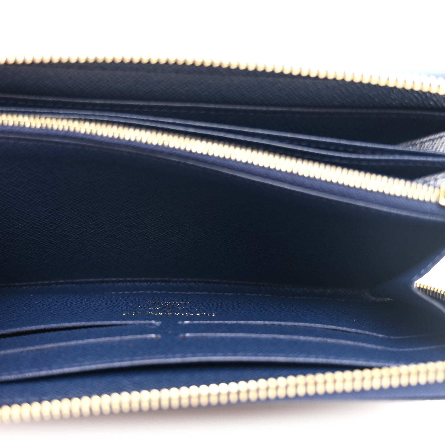 Damier Paillettes Zippy Wallet Blue