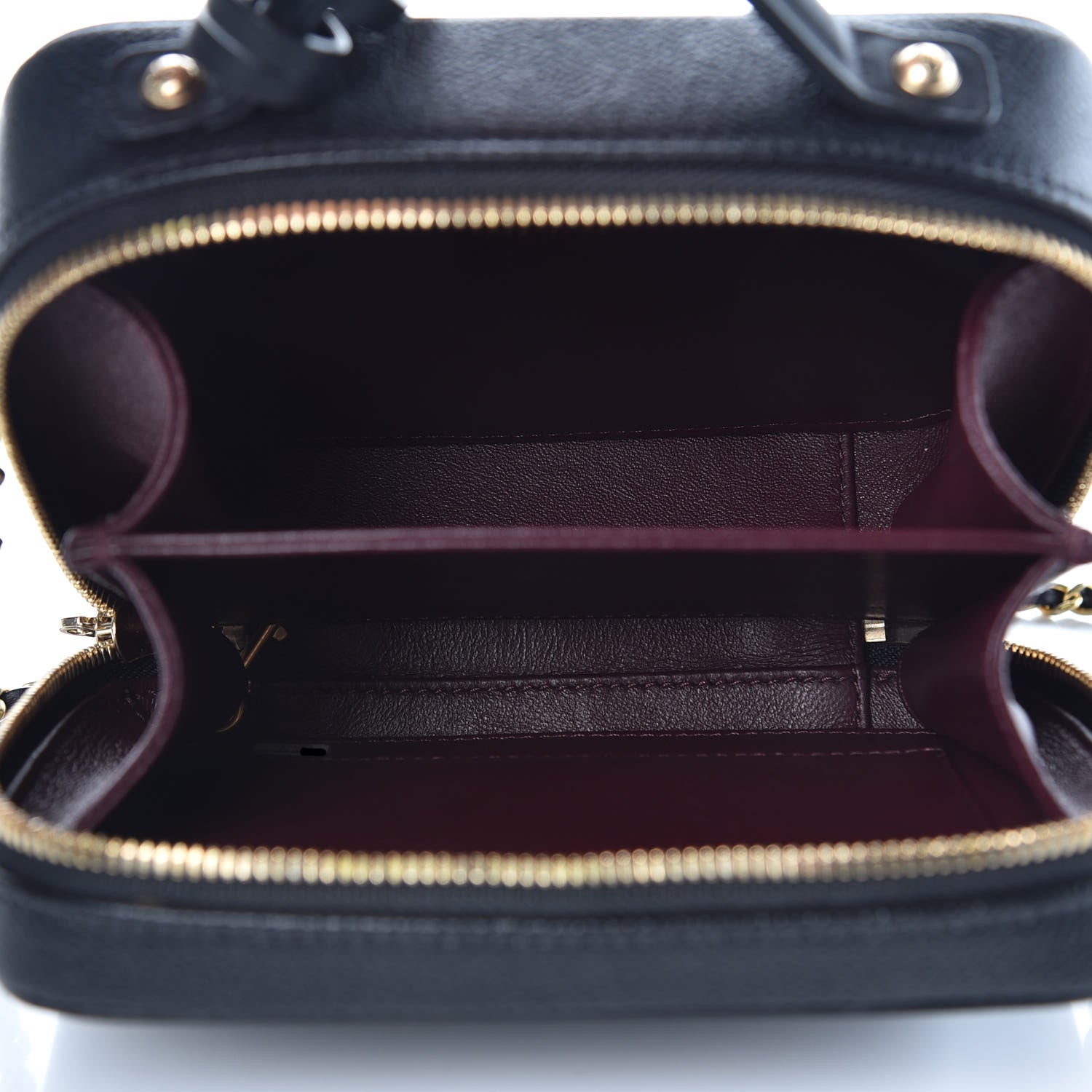 Chanel Caviar Quilted Small CC Filigree Vanity Case Black 6 of 9