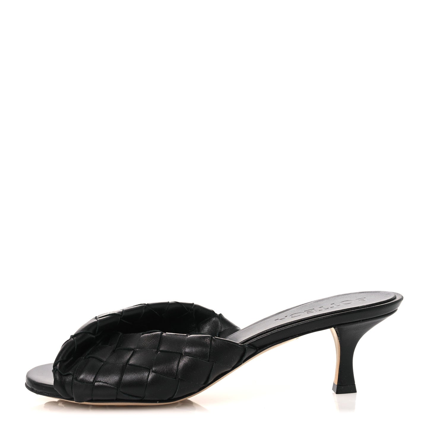 Nappa Intrecciato Blink Mule Sandals 39.5 Black