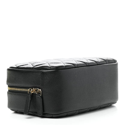 Chanel Caviar Quilted Curvy Pouch Cosmetic Case Black 4 of 7