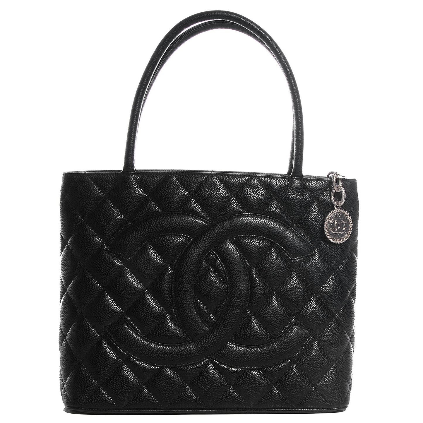 Caviar Medallion Tote Black