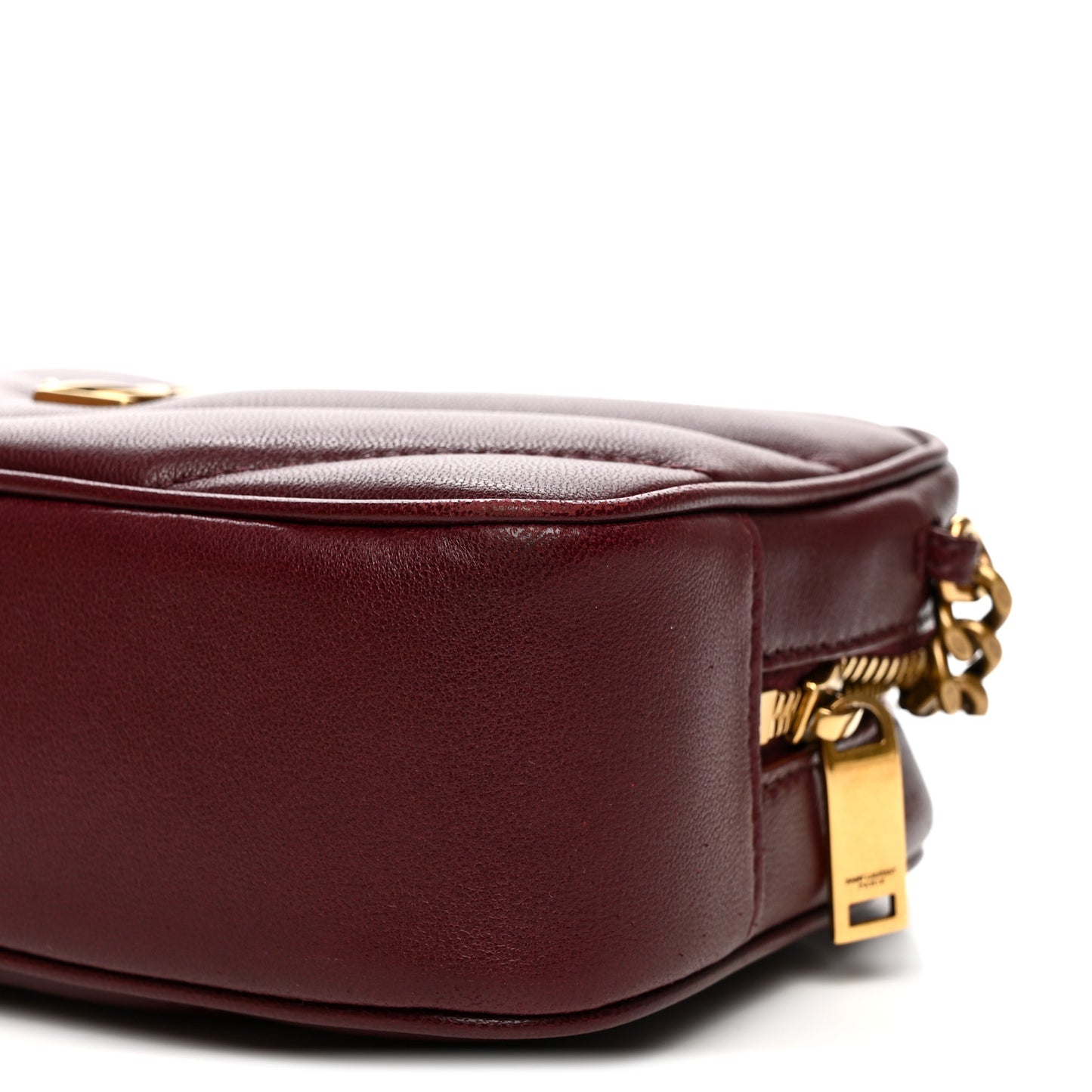 Lambskin Chevron Quilted Mini Loulou Camera Bag  Rouge Cabernet