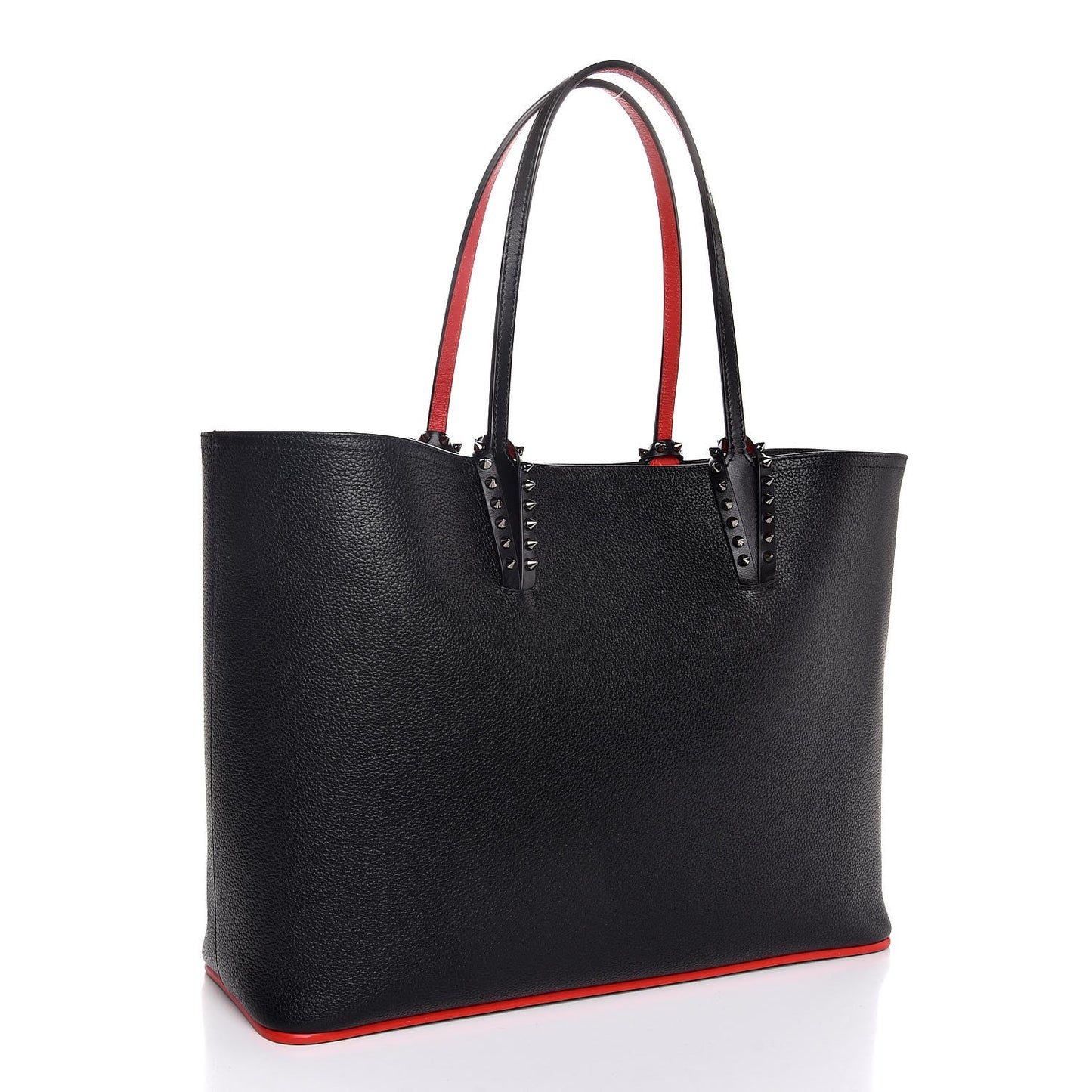 Calfskin Spikes East West Cabata Tote Black
