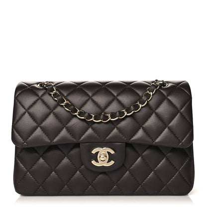 Chanel Lambskin Quilted Small Double Flap Dark Brown 1 of 11
