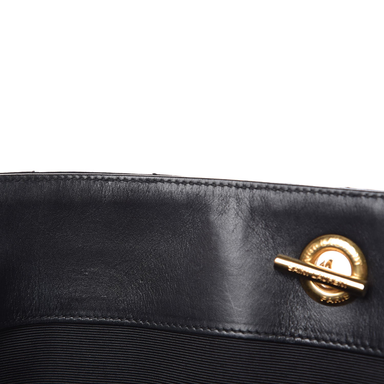 Saint Laurent Lambskin Matelasse Chevron Monogram Shopping Bag Black 11 of 16