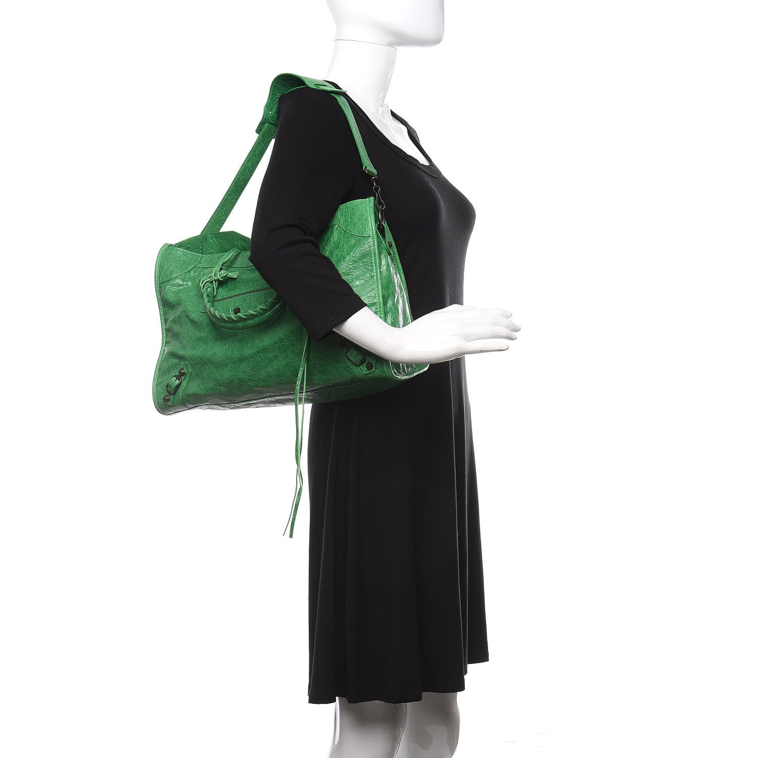 Balenciaga Agneau Classic Hardware City Vert Poker 2 of 11